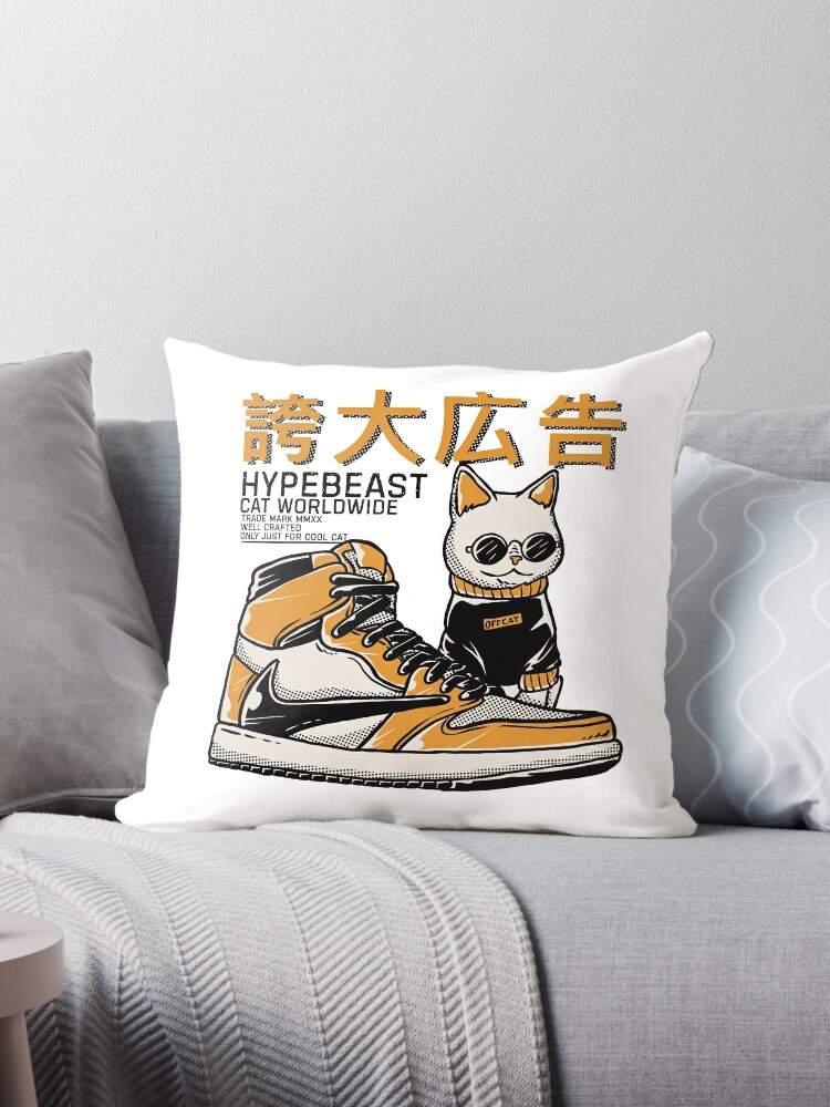 Hypebeast Cat. | Throw Pillow