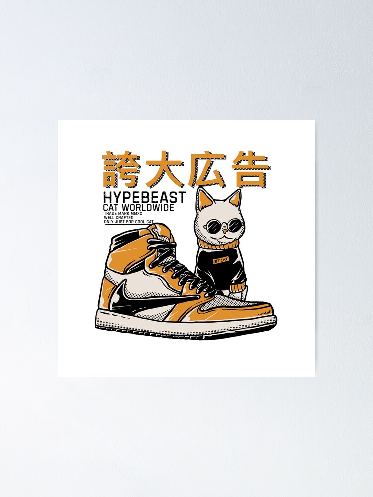 Hypebeast Cat. Throw Pillow for Sale by Paww Dream