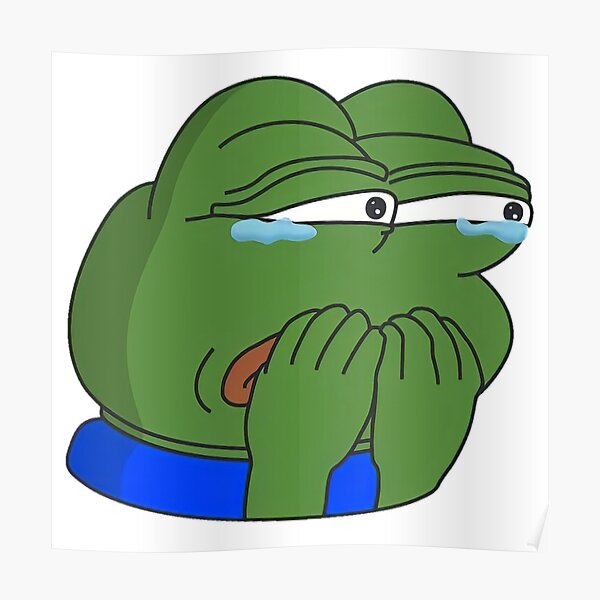 Crying Pepe Posters | Redbubble