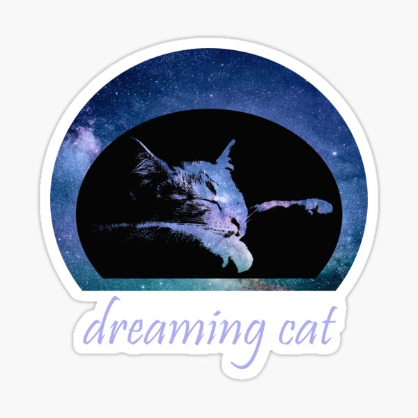 Dreaming Cat, dreaming cat Sticker