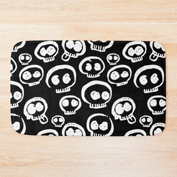 Item preview, Skulls - White on Black designed and sold by AshleighJaneArt.