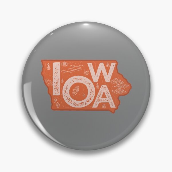 Item preview, Iowa Map Typography Red designed and sold by HelloGentry.