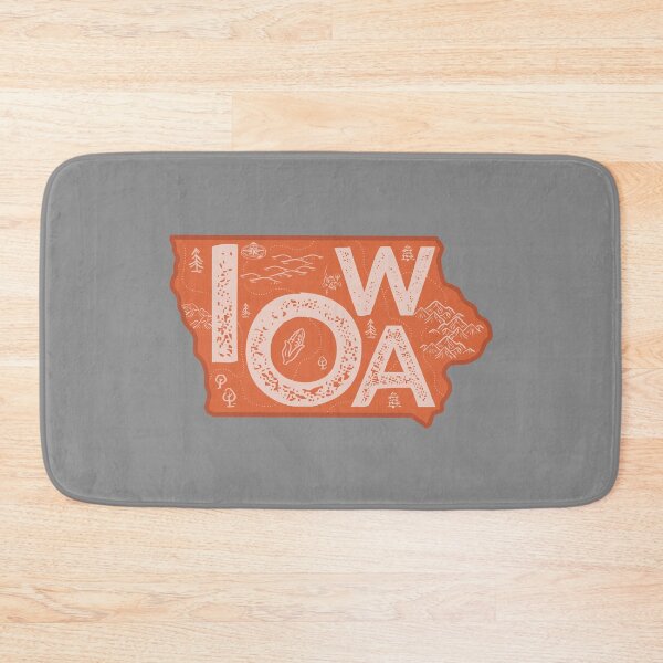 Item preview, Iowa Map Typography Red designed and sold by HelloGentry.