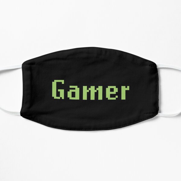 Gamer Retro Typography (light green) Flat Mask