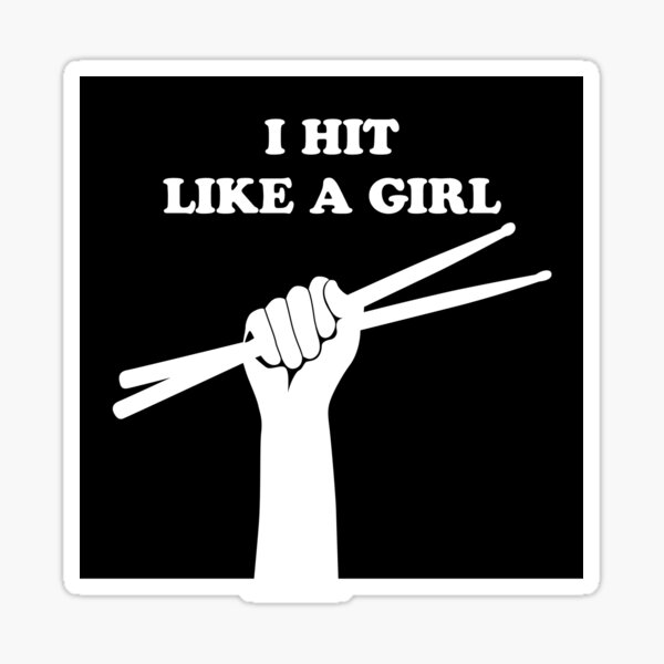 I Hit Like a Girl Sticker
