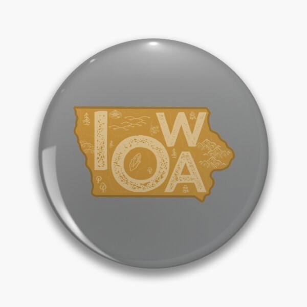 Item preview, Iowa Map Typography Brown designed and sold by HelloGentry.