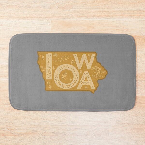 Item preview, Iowa Map Typography Brown designed and sold by HelloGentry.
