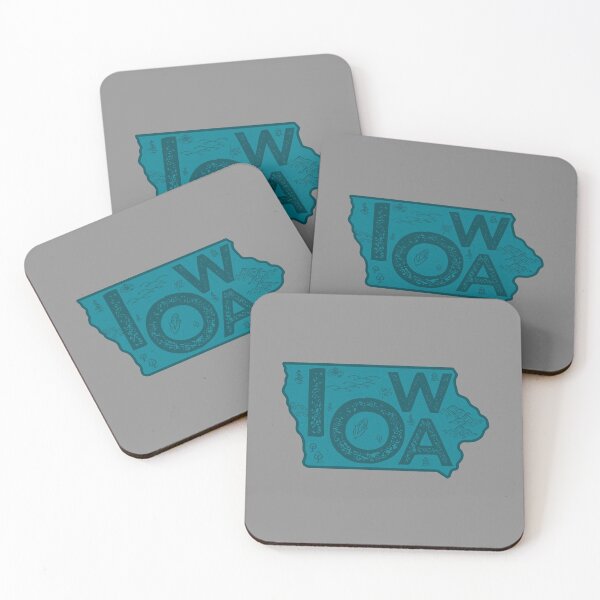 Item preview, Iowa Map Typography Navy designed and sold by HelloGentry.