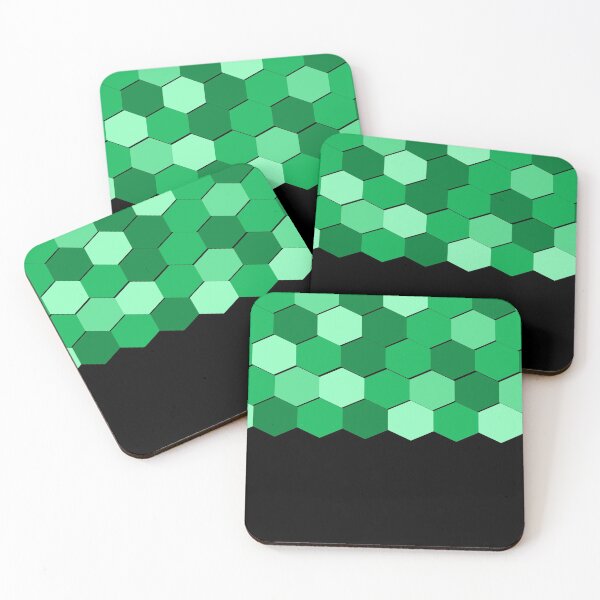 Item preview, Green Hexagon pattern, Shades of green designed and sold by Kritika 99.