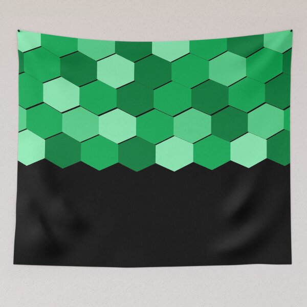 Item preview, Green Hexagon pattern, Shades of green designed and sold by Kritika 99.