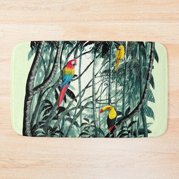 Item preview, colorful birds in jungle designed and sold by Ztudio.