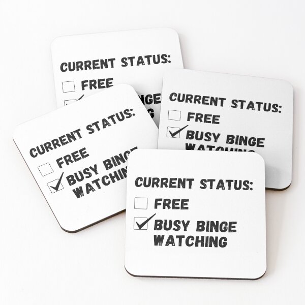Item preview, Current status busy binge watching - professional binge watcher designed and sold by AllyShop.