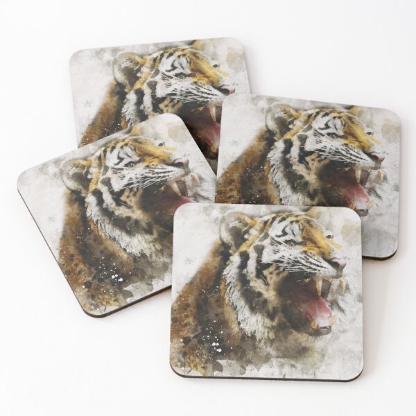 Item preview, Tiger watercolour digital portrait designed and sold by Gerald Waters.