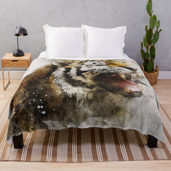 Item preview, Tiger watercolour digital portrait designed and sold by Gerald Waters.