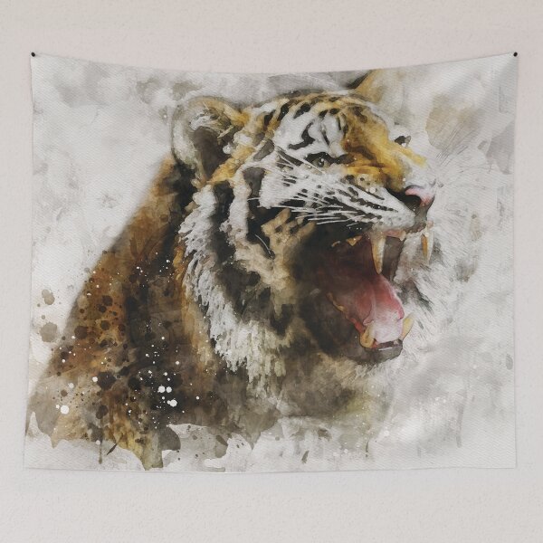 Item preview, Tiger watercolour digital portrait designed and sold by Gerald Waters.