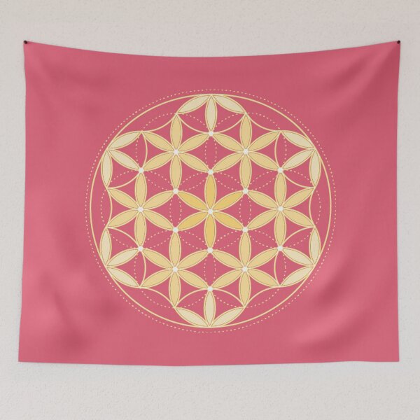 Item preview, Tetrahedron in Flower of Life (Rasberry Red) designed and sold by squishyrainbow.