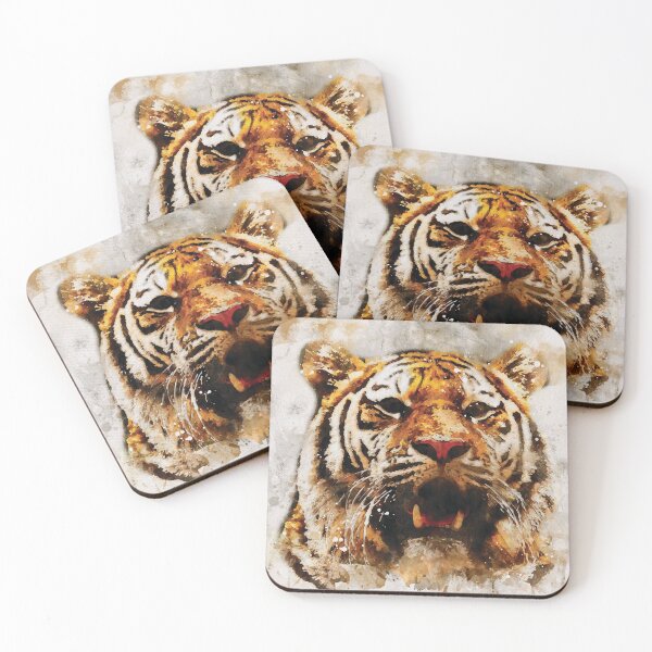 Item preview, Tiger watercolour digital portrait designed and sold by Gerald Waters.