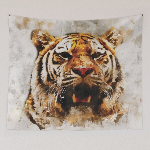 Item preview, Tiger watercolour digital portrait designed and sold by Gerald Waters.