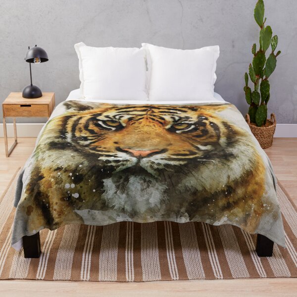 Item preview, Tiger watercolour digital portrait designed and sold by Gerald Waters.