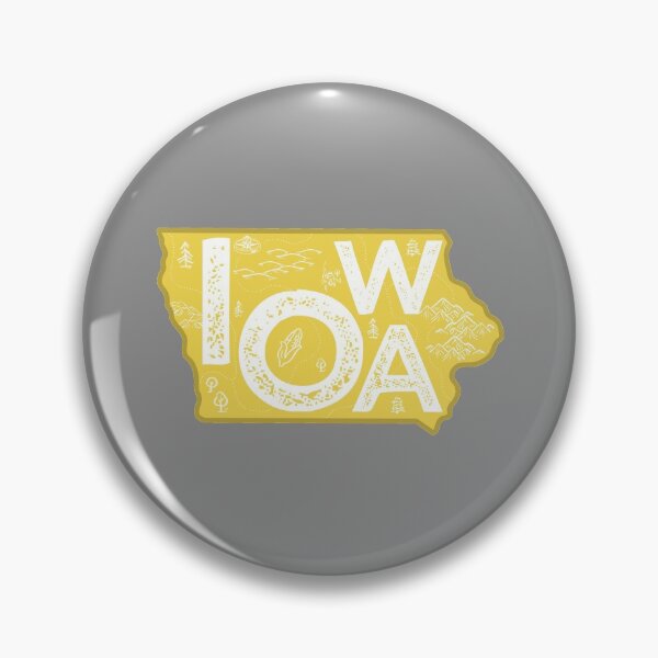 Item preview, Iowa Map Typography Gold designed and sold by HelloGentry.