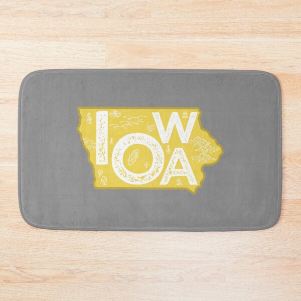 Item preview, Iowa Map Typography Gold designed and sold by HelloGentry.