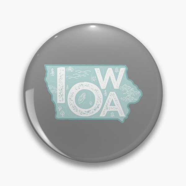 Item preview, Iowa Map Typography Blue designed and sold by HelloGentry.