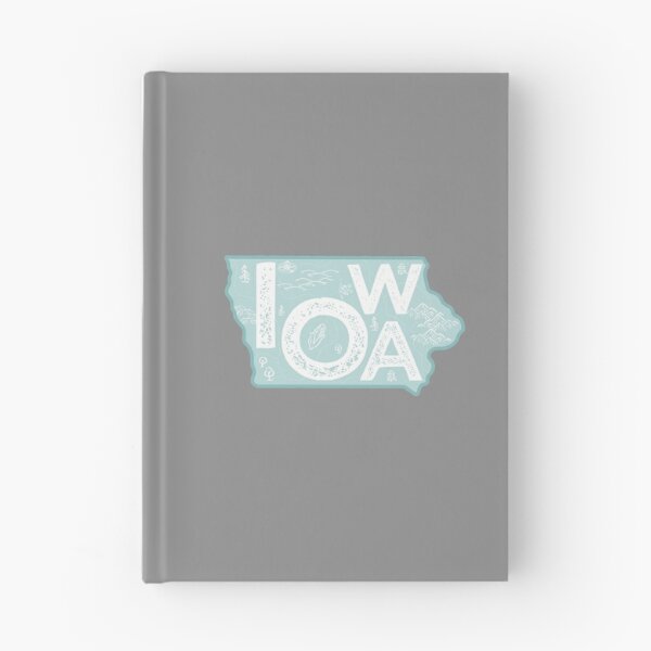 Item preview, Iowa Map Typography Blue designed and sold by HelloGentry.