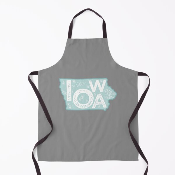 Item preview, Iowa Map Typography Blue designed and sold by HelloGentry.