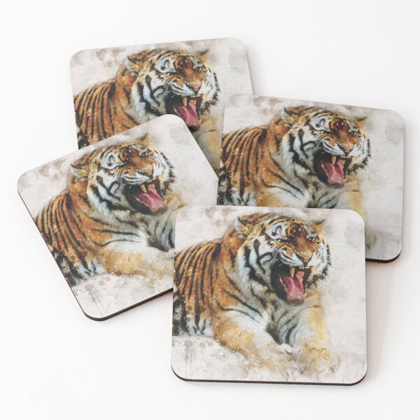 Item preview, Tiger watercolour digital portrait designed and sold by Gerald Waters.