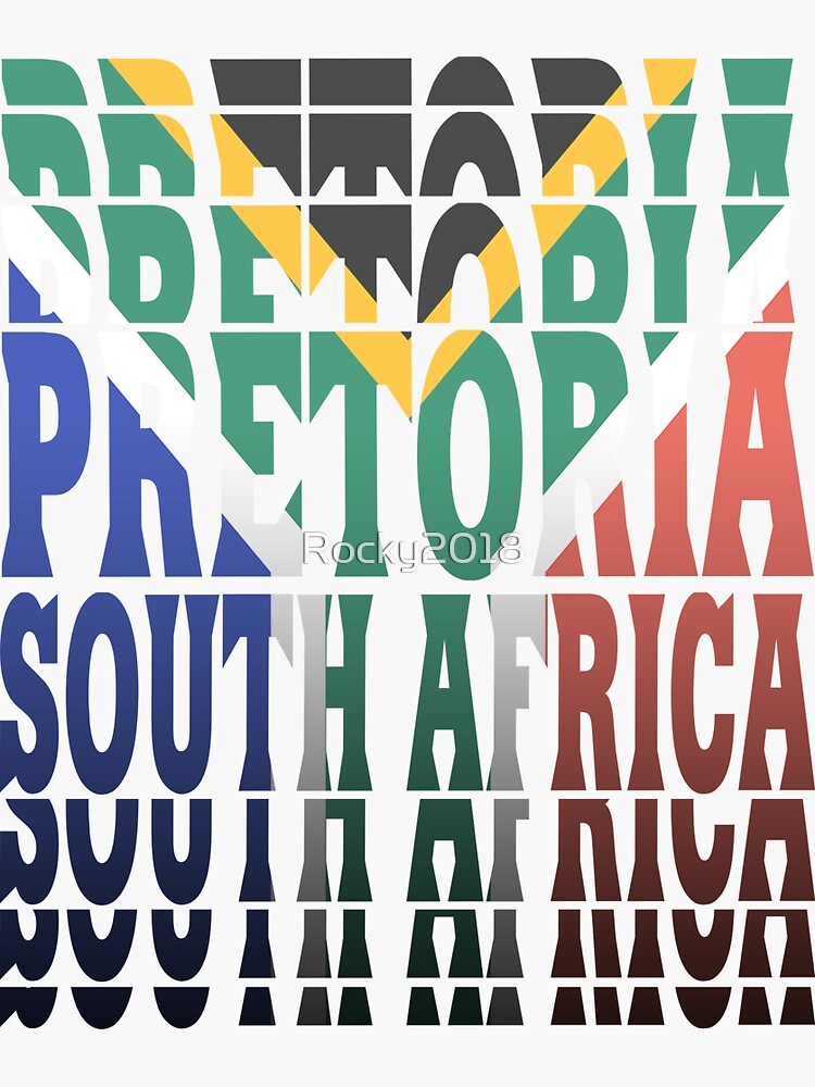 "Pretoria South Africa Flags Design" Sticker for Sale by Rocky2018