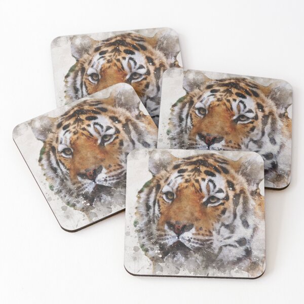 Item preview, Tiger watercolour digital portrait designed and sold by Gerald Waters.
