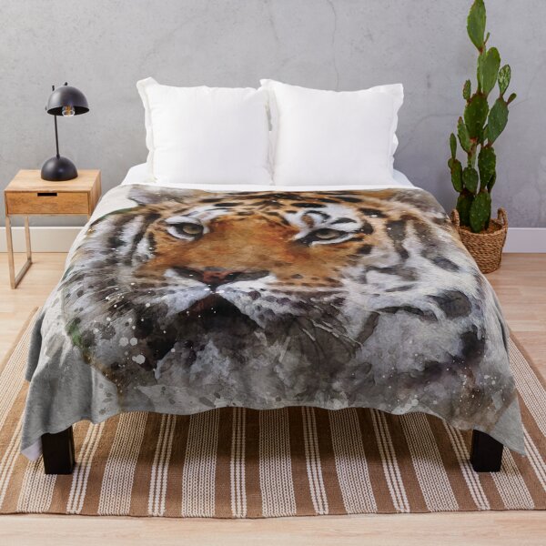 Item preview, Tiger watercolour digital portrait designed and sold by Gerald Waters.