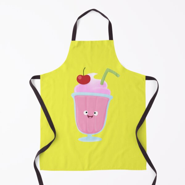 Item preview, Cute strawberry ice cream sundae cartoon  designed and sold by FrogFactory.