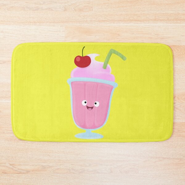 Item preview, Cute strawberry ice cream sundae cartoon  designed and sold by FrogFactory.
