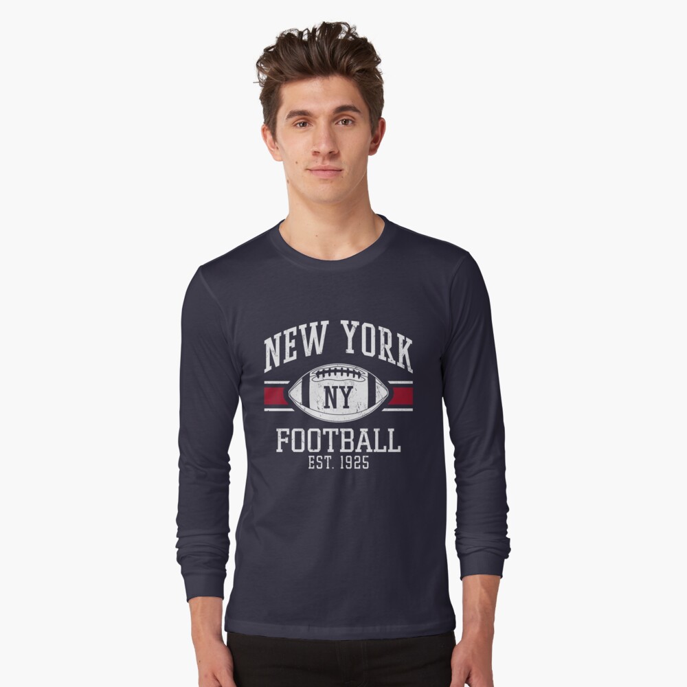 VintageSweetTee New York Giants Football Vintage Graphic Long Sleeve T-Shirt (Rare One of A Kind)