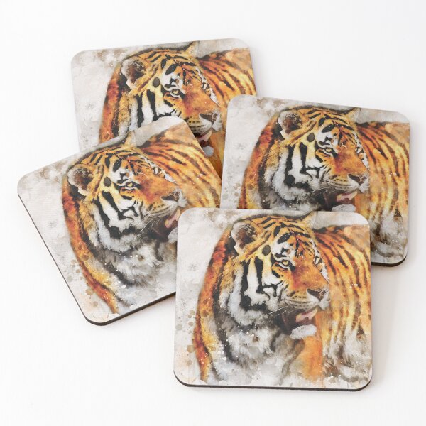 Item preview, Tiger watercolour digital portrait designed and sold by Gerald Waters.