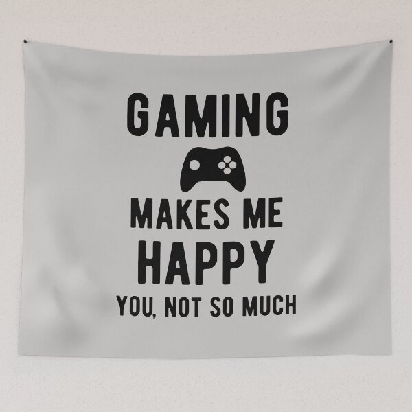Item preview, Gaming makes me happy you not so much design black designed and sold by kickwear-com.