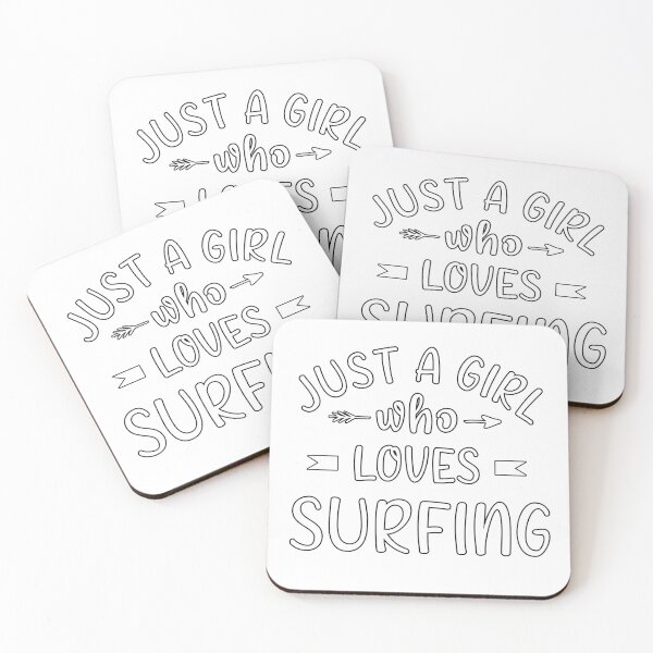 Item preview, Just a girl who loves surfing designed and sold by Catsloversdotme.