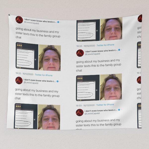 Item preview, lewis capaldi tweet designed and sold by zanevxz-store.
