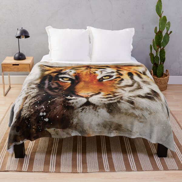 Item preview, Tiger watercolour digital portrait designed and sold by Gerald Waters.