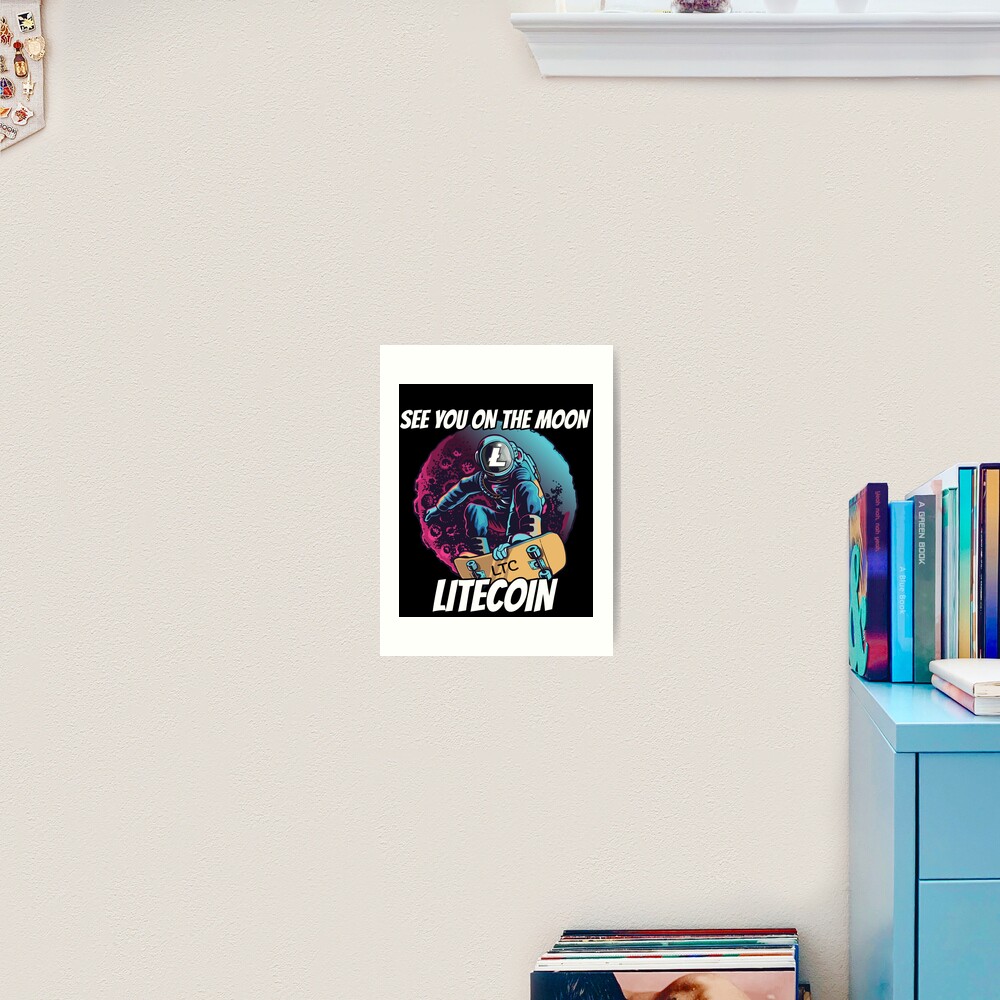 See You on the Moon Litecoin LTC Cryptocurrency
