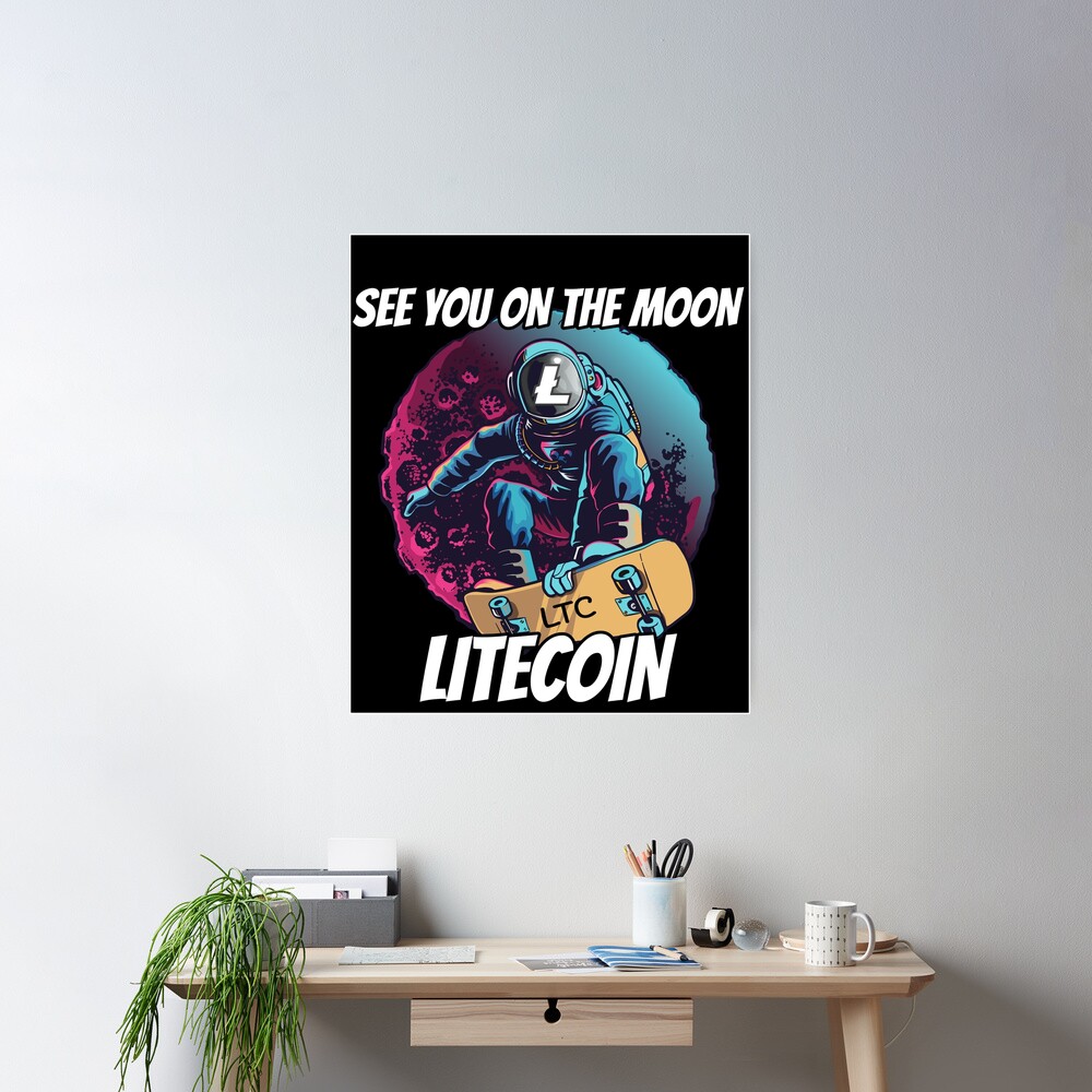 See You on the Moon Litecoin LTC Cryptocurrency