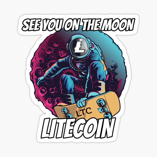 Artikel-Vorschau von Wir sehen uns auf dem Mond Litecoin LTC Cryptocurrency, designt und verkauft von Bitcoin-Fashion.