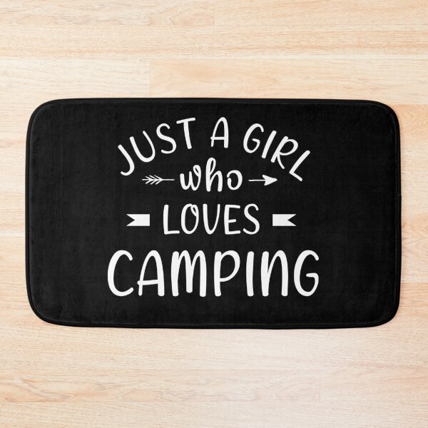 Item preview, Just a girl who loves camping designed and sold by Catsloversdotme.