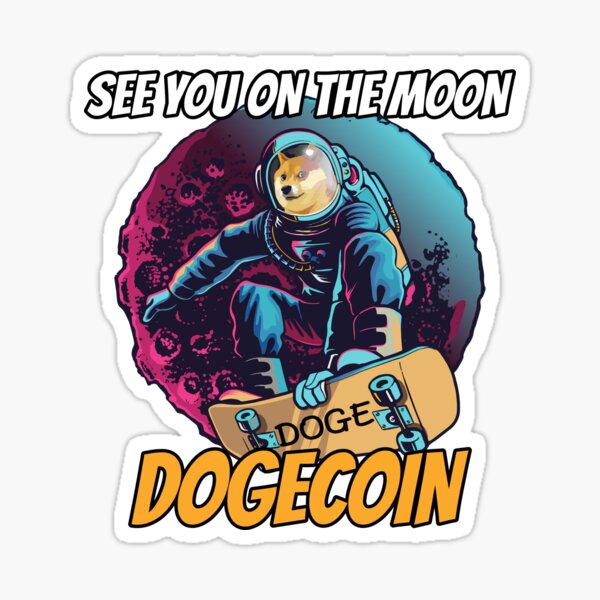 Artikel-Vorschau von Wir sehen uns auf dem Mond Dogecoin DOGE Cryptocurrency, designt und verkauft von Bitcoin-Fashion.