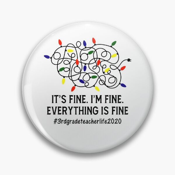 Item preview, Everything Is Fine Christmas Lights 3rd Grade Teacher designed and sold by Scarlettole137.