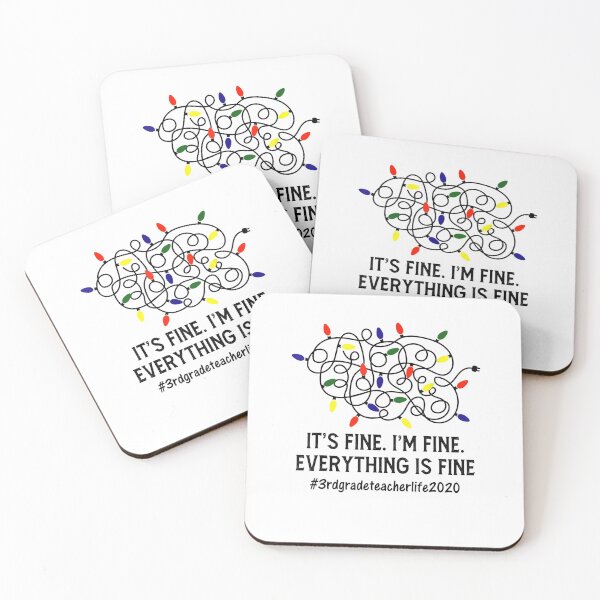 Item preview, Everything Is Fine Christmas Lights 3rd Grade Teacher designed and sold by Scarlettole137.