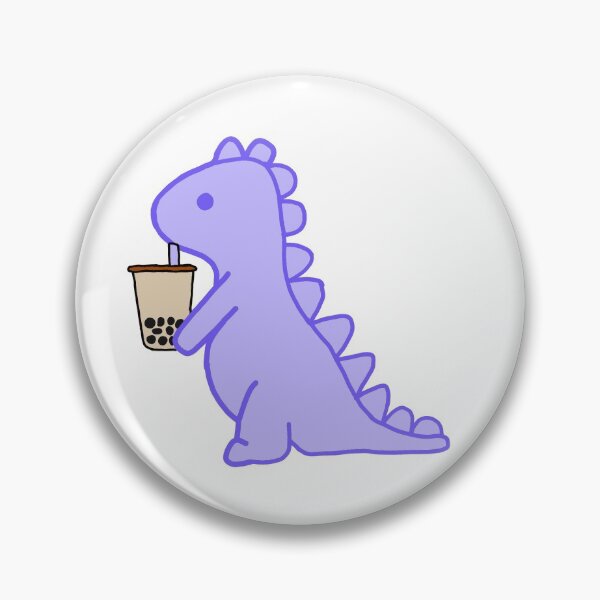 Item preview, boba dino pastel purple  designed and sold by ruelia.