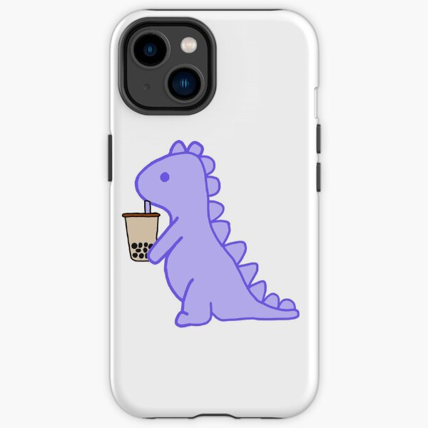boba dino pastel purple iPhone Tough Case