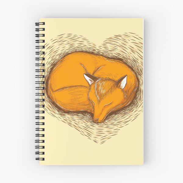 Item preview, LOVE HEART fox sleeping designed and sold by jazzydevil.